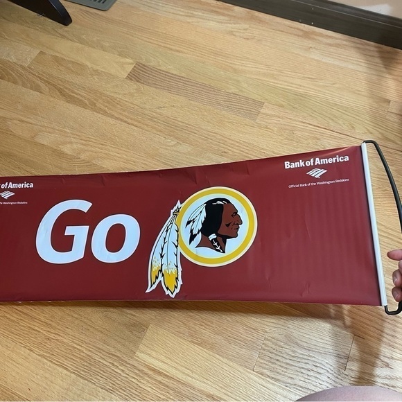 Vintage Redskins Pull Apart Banner Washing NFL Football Red - Picture 2 of 4